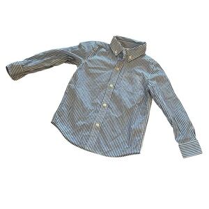 Janie and Jack Striped Blue White Dress Shirt Button Up Long Sleeve Toddler Boy